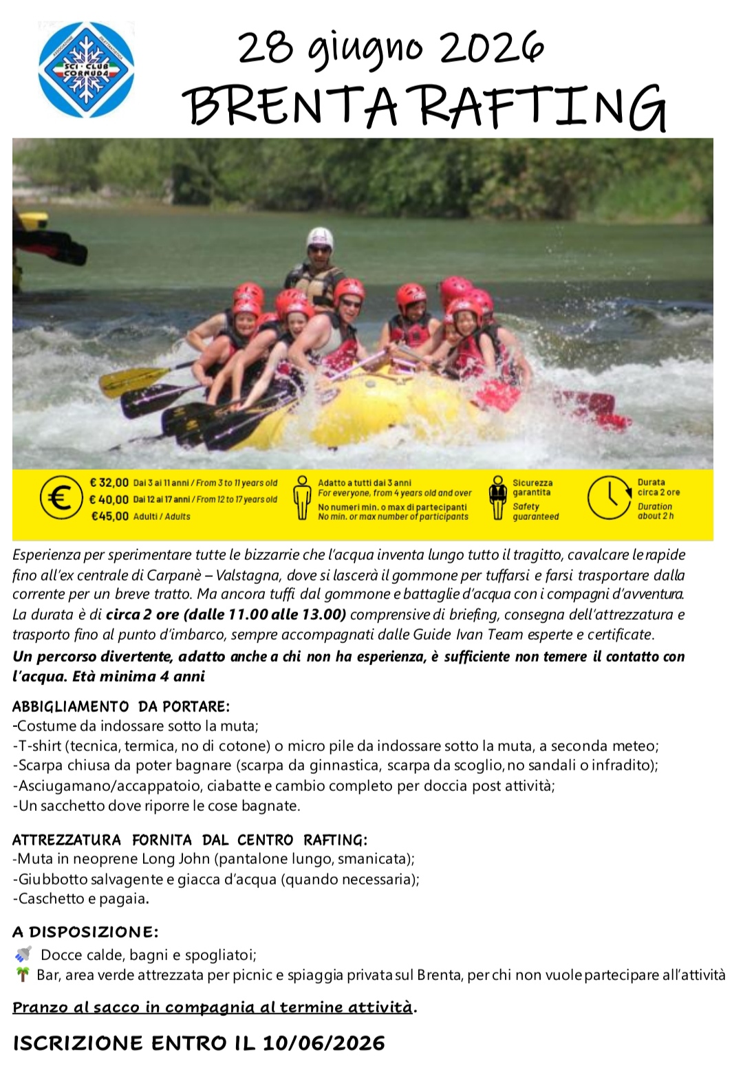 Volantino Brenta Rafting